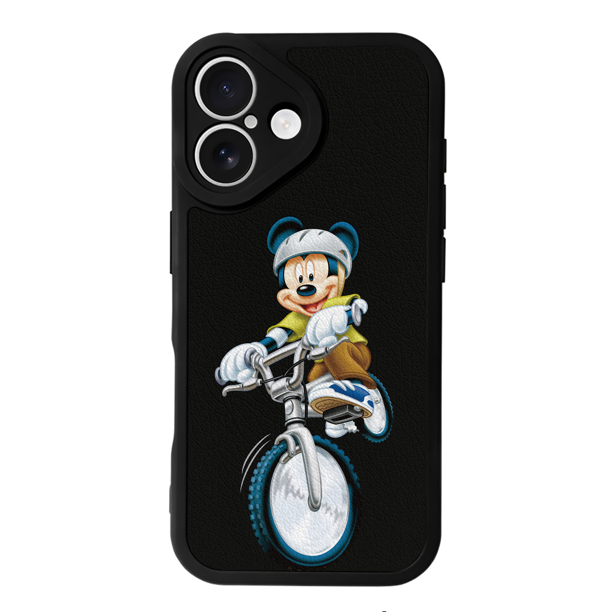 （画像用） ミッキーマウス Mickey Mouse 【iPhone 16シリーズ対応】シリコンスマホケース（レザー調） 材質：シリコン